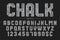 Hand drawing chalk font for chalkboard, pub and bar design