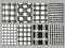 Hand drawing checkered vector textures