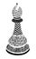 Hand drawing doodle Sketch Chess Bishop Vector Illustration Art