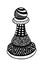 Hand drawing doodle Sketch Chess Pawn Vector Illustration Art