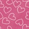 Hand drawing Pink mini Hearts seamless pattern.