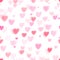 Hand drawing Pink mini Hearts seamless pattern.