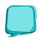 Hand Drawing Speech Bubble Talk for Messages in Blue Animated Vector Image