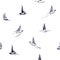 Hand drawing wind surf seamless pattern in vector. Flat style il