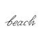 Hand-drawing words - beach, summer, vector