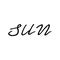 Hand-drawing words - sun, summer, vector