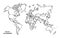 Hand drawing World Map with countries