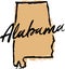 Hand Drawn Alabama State Design