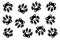 Hand drawn animal trails, sketch graphics monochrome illustration