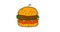 Hand drawn animation of tasty burger
