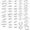Hand drawn arrow icon set isolated on white background. Vector illustration
