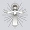 Hand drawn ascension jesus christ image