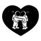 Hand drawn astronaut couple hugging in the space with stars form in hearted shape for t shirt design,design element and wedding ca