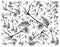 Hand Drawn Background of Elecampane or Elfdock Flowers