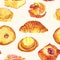 Hand drawn baking seamless background