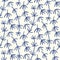 Hand drawn bamboo floral seamless pattern.