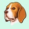 Hand drawn Beagle Dog Portrait
