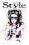 Hand drawn beautiful young woman holding transparent disposable Plastic Juice Cup. Stylish elegant girl in sunglasses.