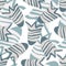 Hand drawn bellflower seamless pattern on white background