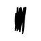 Hand drawn black ink brash stroke. Simple abstract element. Single, careless painted vector. Black, isolated on a white