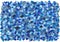 Hand drawn blue mosaic background: blue spots of different shades, gouache