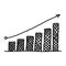 Hand drawn a business bar graph show to concept of data processing.