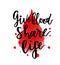 Hand drawn calligraphy lettering Give blood. Share life. on watercolor drop. Vector