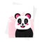 Hand drawn cartoon animal panda for greeting card and invitation birthday