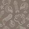 Hand drawn cephalopods seamless pattern