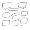 Hand Drawn Chat box Scribble Doodle symbols Vector Random Hand drawn doodles icon