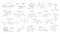 Hand Drawn Chemistry Formula Set, Sketched Molecule Formulas