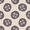 Hand drawn cherry blossom seamless pattern. Japanese style polka dot ditsy background. Soft pink neutral tones. All over print for