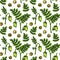 Hand drawn chickpeas seamless pattern. Vector illustration in colored sketch style