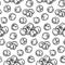 Hand drawn chickpeas seamless pattern. Vector illustration in sketch style