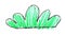 Hand drawn childlike cartoon crayon green grass element