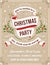 Hand Drawn Christmas Party Invitation with White Ribbons