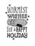 Hand drawn Christmas things on white background. Creative ink art work. Actual vector doodle drawing and Holidays text WARMEST