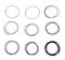 Hand drawn circle sketch set doodle. Pencil line vector.Hand drawn circle line sketch set. Vector circular scribble doodle round c