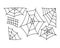 Hand drawn cobweb collection for ornament and element design