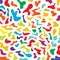 Hand-drawn colorful camouflage pattern