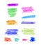 hand drawn colorful highlight stripes design elements brushes strokes.