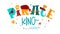 Hand drawn colorful lettering phrase Pirate King