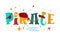 Hand drawn colorful modern lettering phrase Pirate