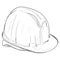 Hand-drawn constructions helmet icon. Vector EPS8