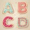 Hand drawn cookie letters