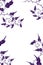 Hand drawn corner borders of vines and leaves in deep purple and lavender berries plus