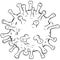 Hand drawn corona virus illustration vector isolated.