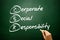 Hand drawn Corporate Social Responsibility (CSR), business concept acronym on blackboard