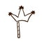 Hand drawn crown. Birthday clipart in doodle style.