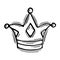 Hand drawn crown. Sketch style. Doodle icon. Royal tiara